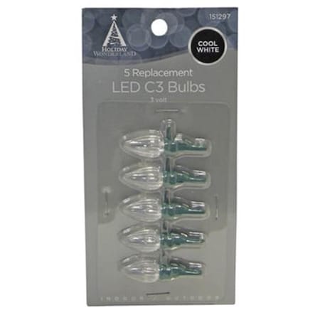 Noma Inliten 11223-88 HW C3 Cool White LED Replacement Bulb; 5 Pack